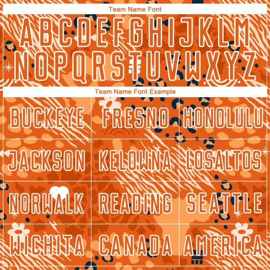 Uniform Jersey Orange Custom Bay Afrikanische Muster Sublimation Fußball Orange-Schwarz