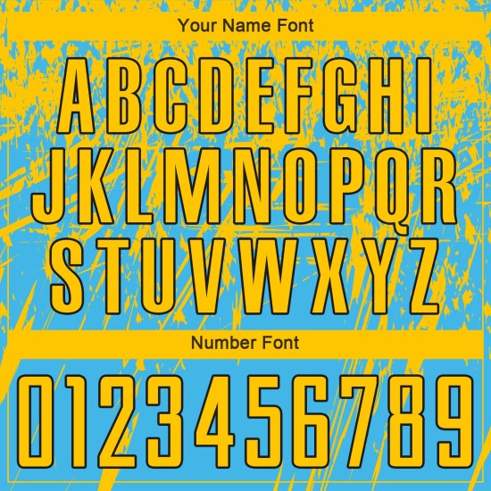 Trikot Blau Sublimation Uniform Custom Gelb-Schwarz Fußball Himmel