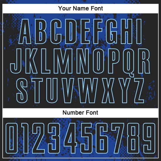 Schwarzes, schwarz-königliches Fußballtrikot mit individueller Sublimations-Uniform