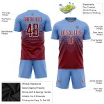 Trikot Sublimation Light Uniform Crimson-Creme Custom Soccer Blau