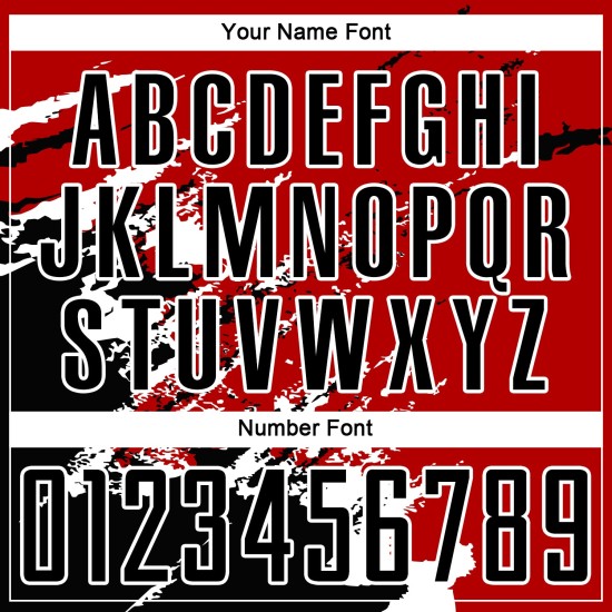 Sublimation Custom Abstrakte Fußball Uniform Rot Schwarz-Weiß Fragment Art Splash Jersey Sublimation Custom Abstrakte Fußball Uniform Rot Schwarz-Weiß Fragment Art Splash Jersey