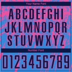 Uniform Pulver Navy-Pink Sublimation Blau Fußball Jersey Custom