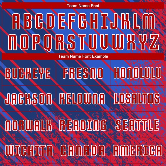 Benutzerdefinierte Fußball Rot-Weiß Sublimation Uniform Trikot Royal Benutzerdefinierte Fußball Rot-Weiß Sublimation Uniform Trikot Royal