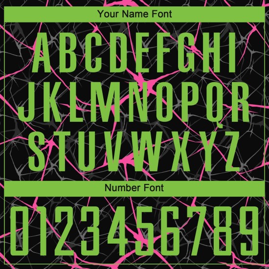 Fußball Sublimation Uniform Schwarz Grün-Pink Custom Jersey Neon