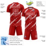 Benutzerdefinierte weiße Fußball-rote Trikotuniform Sublimation