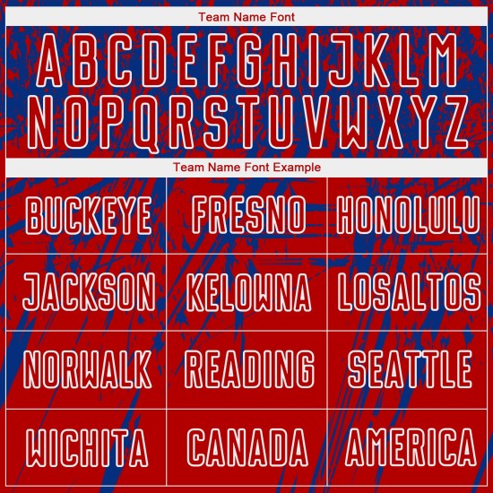 Fußballuniform Royal-Weiß Benutzerdefiniertes Sublimationstrikot Rot