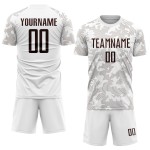 Jersey Sublimation Braun Fußball Uniform Weiß Custom