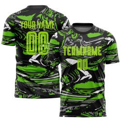 Grüne Fußballuniform Grün-Aurora Sublimation Custom Neon Jersey Figur