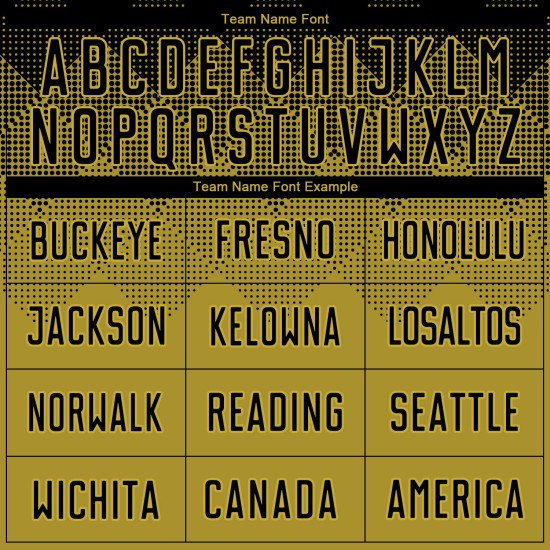 Jersey Custom Old Soccer Gold Uniform Sublimation Schwarz