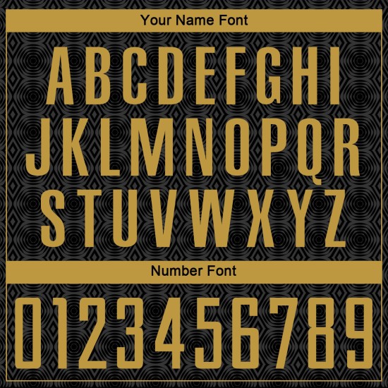 Uniform Geometrische Fußball Sublimation Schwarz Benutzerdefinierte Formen Jersey Altgold