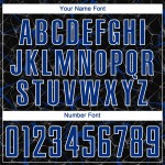 Royal-White Uniform Sublimation Jersey Custom Soccer Schwarz