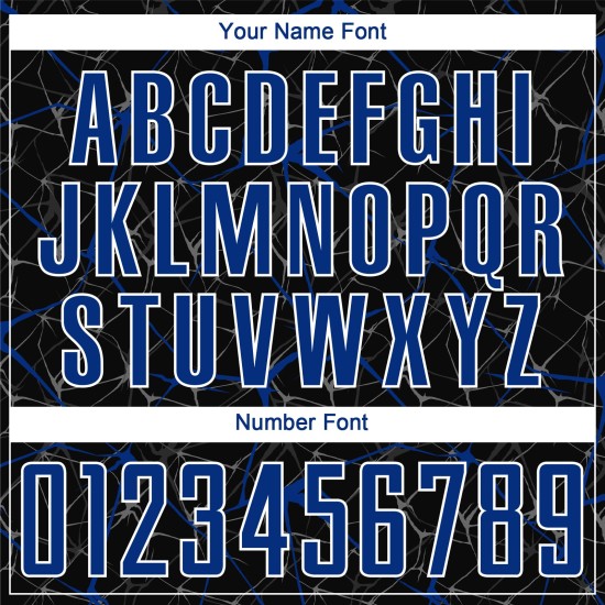 Royal-White Uniform Sublimation Jersey Custom Soccer Schwarz