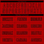 Rote Sublimation Custom Jersey Fußballuniform Schwarz