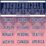 Sublimation Custom Uniform Navy-Weiß Medium Jersey Pink Fußball Sublimation Custom Uniform Navy-Weiß Medium Jersey Pink Fußball