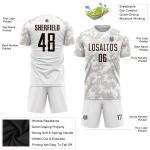 Jersey Sublimation Braun Fußball Uniform Weiß Custom