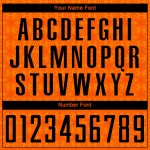 Jersey Orange Black-Bay Custom Shapes Fußball Geometrische Sublimation Uniform Orange