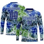 Fußball Royal-White Tie Jersey Custom Dye Uniform Sublimation