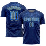 Uniform-Trikot Sublimation Royal-Gold Custom Navy Fußball