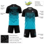 Lakes Jersey Blau Uniform Sublimation Fußball Custom Schwarz