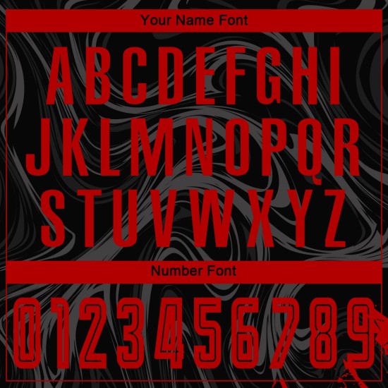 Schwarzes Trikot Fußball Sublimation Uniform Rot Custom